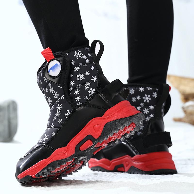 Anti-slip Shoes for Children, Padded Snow Boots, Thick-soled Warm Shoes