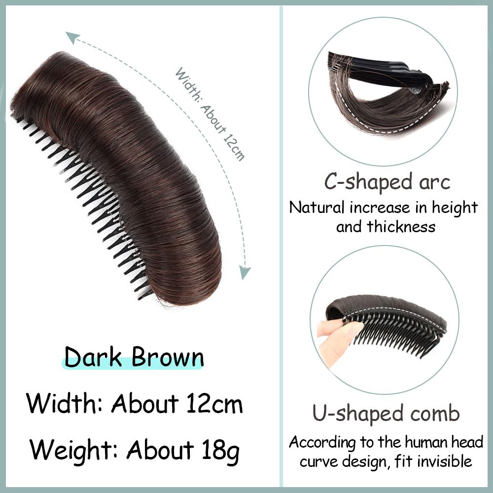 

Bybrana Объемные мягкие накладные волосы, черно-коричневые парики из натуральных синтетических волос