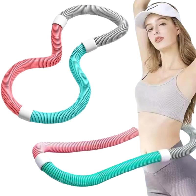 Weighted Soft Spring Hoop Foldable Fitness Hoop Exercise Hoop Slimming Exercise Equipment for Home and Travel