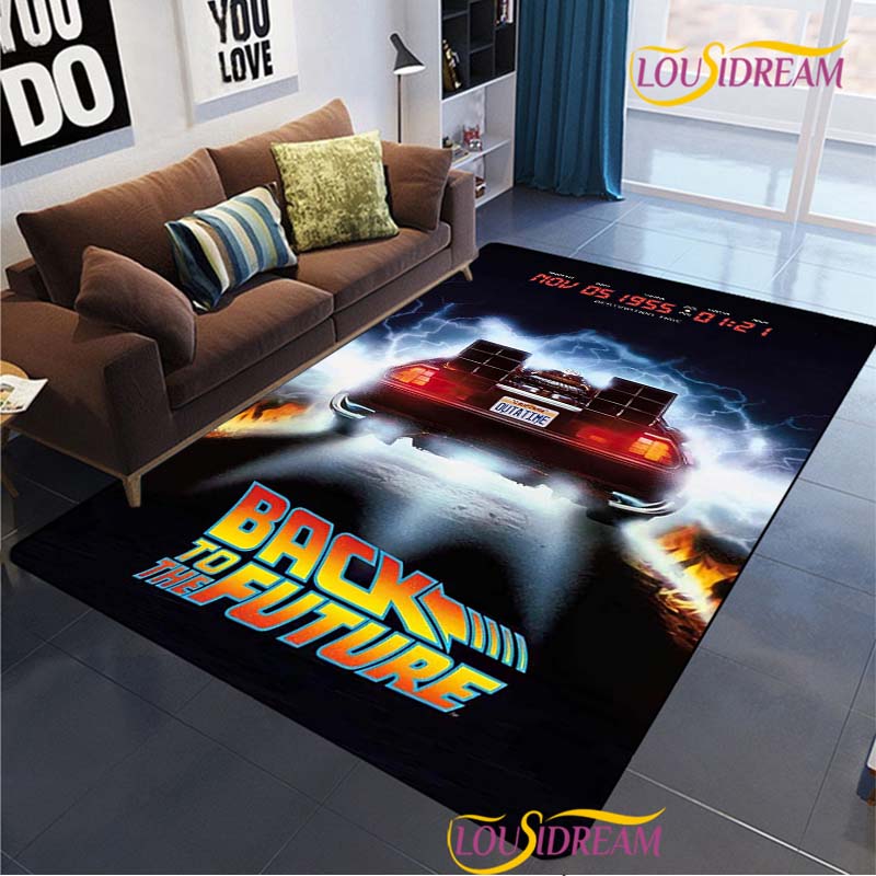 Back To The Future Carpet for Living Room Bedroom Rug Kitchen Kid Unslip Floor Mats Birthday Gift Photography Props Alfombra Rug