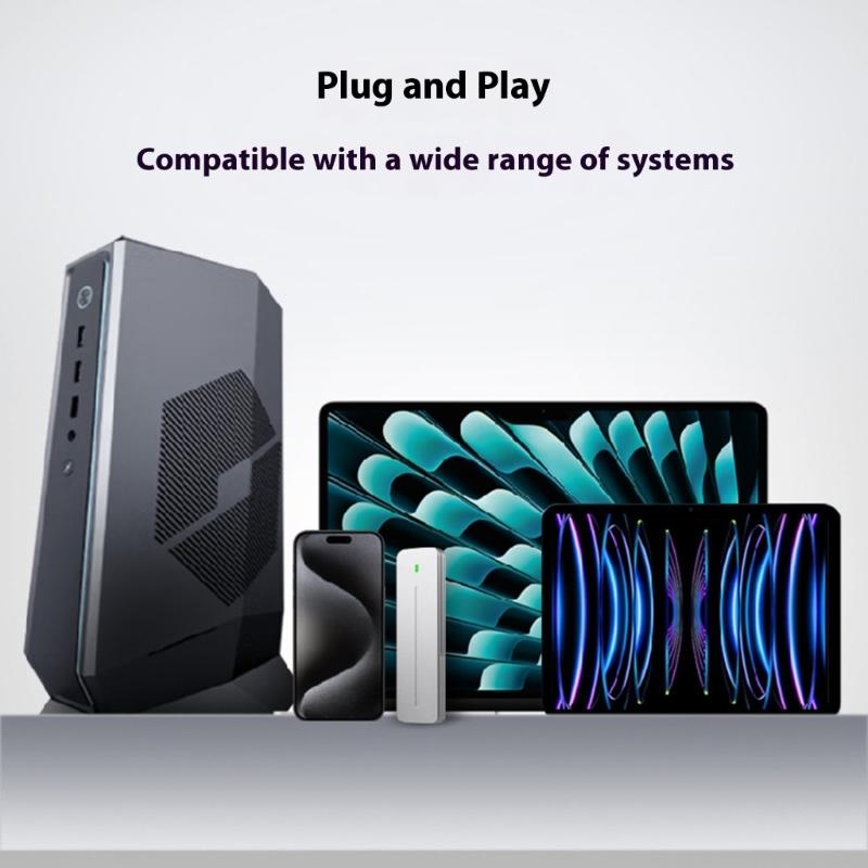 Portable M.2 External Enclosure Box 10Gbps Transfer Speed Aluminum Housing Wide Compatibility Case
