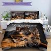 Set de așternut 3 buc. Nume personalizat „Duo Ciobănesc German” Set de așternut imprimat Închidere cu fermoar pentru husa de pilotă Include 1 husă de pilotă și 2 fețe de pernă pentru toate anotimpurile Pat
