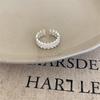 Anello Semplice Retrò Industria Pesante Argento Sterling 925 da Donna Senso di Alta Gamma Lusso Leggero Coreano Ins Vento Freddo Design di Nicchia Gioielleria