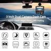 E-ACE Camera Dash Cam 3Inch Car DVR Front And Inner Dual Lens 1080P Loop Video Recorder Night Vision 24H Parking Monitor