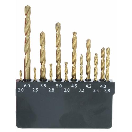 Takagi EARTH MAN Titanium Coated Ironwork Drill Round Shaft Set of 13