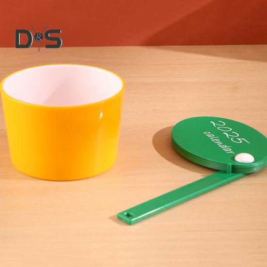 Stolní kalendář na rok 2025 hrnkový rostlinný kalendář se základnou držáku pera Stolní dekorace pro organizér domácí kanceláře