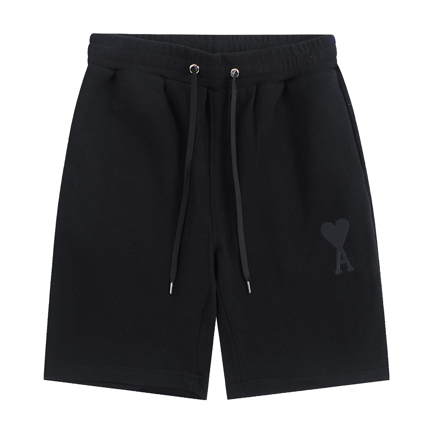 Unisex Heart Logo Embroidered Cotton Shorts S