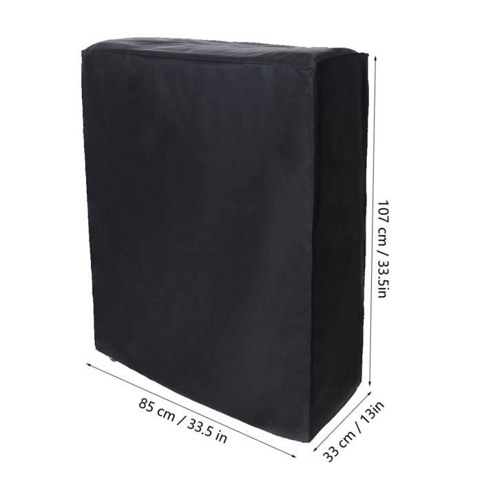 Housse de lit pliante - SALALIS - Noir - Résistante aux intempéries - Léger - 102x33x104 cm