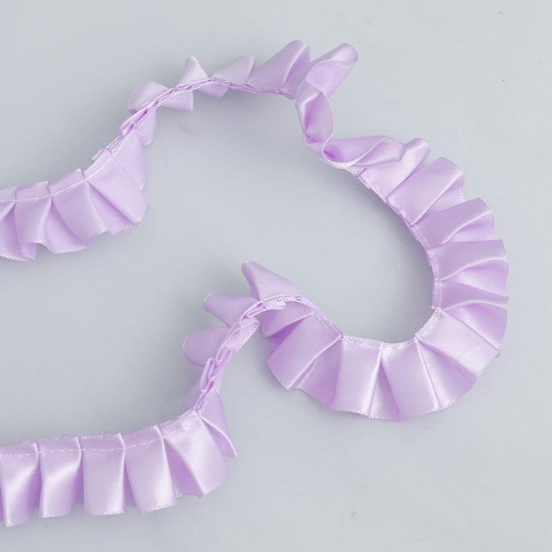 Crafting Materials Elegant Multifunction 2.5cm Single Polyester Ruffled Lace Clothing Skirt Doll DIY Craft Hat Jewelry Accessories Home Decoration