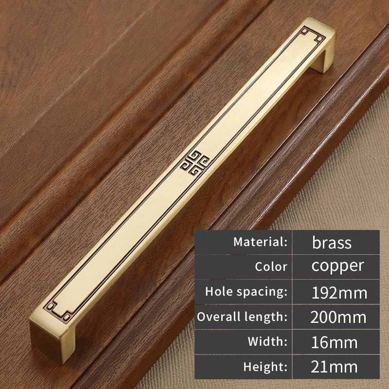 High-end Solid Brass Cabinet Door Handles Bedside Table Cabinet Wardrobe Wine Cabinet Pull Drawer Knob and Furniture Hardware