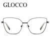 Elegant Cat Eye Reading Glasses Women Spring Hinge Metal Frame Blue Light Blocking Transparent Computer Eyeglasses