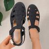 Fashion Fashion Closed Toe Rome Sandals Women 2025 Ankle Buckle Low Heel Beach Sandals Woman Cross Straps Non Slip Summer Sandles Female