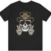 New Orleans Football Fan T-Shirt Trendy Peace Skeleton Graphic Tee