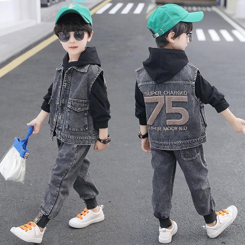 Boys' Autumn Suits Children's Net Red Fashion Children's Two-piece Children's Clothing
