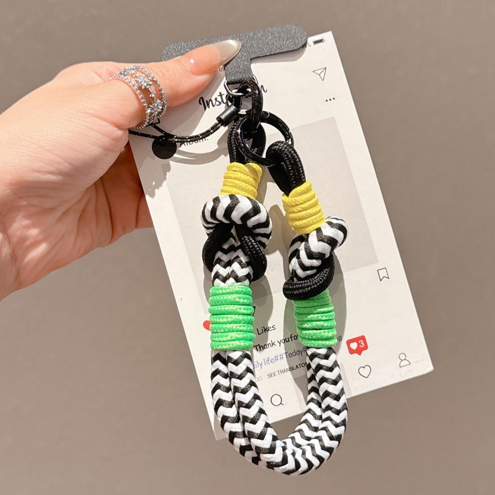 [Longsheng] Mobile phone lanyard removable braided hand rope short wrist ring dual-purpose portable women's dopamine contrasting