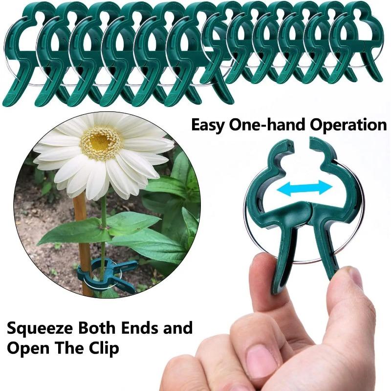 20pcs Plant Fixed Clips Reusable Garden Greenhouse Bracket Garden Plants Vine Climbing Clamp Flower Tomato Support Fastener