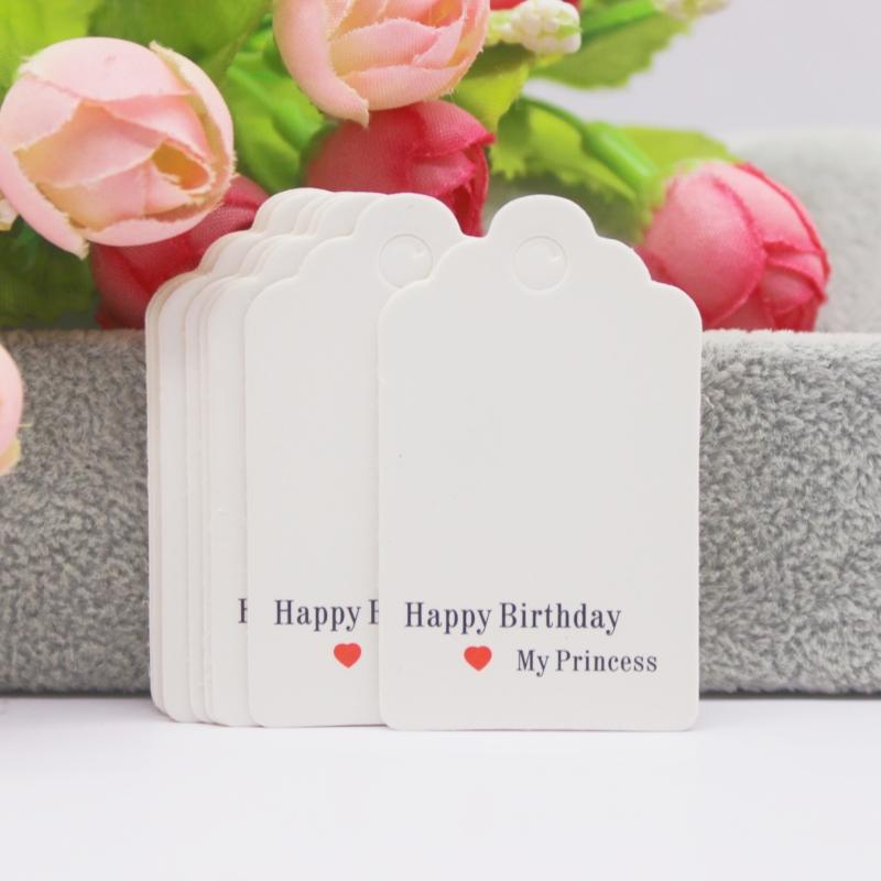 100 szt. + 100 sznurków 3x5 cm biały/papier kraft. Dziękujemy za ręczne wykonanie zawieszki do etykiety