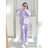 Half Velvet Thickened Pajamas for Women New Coral Velvet Sweet Smiling Face Can Be Worn Outside Home Suit