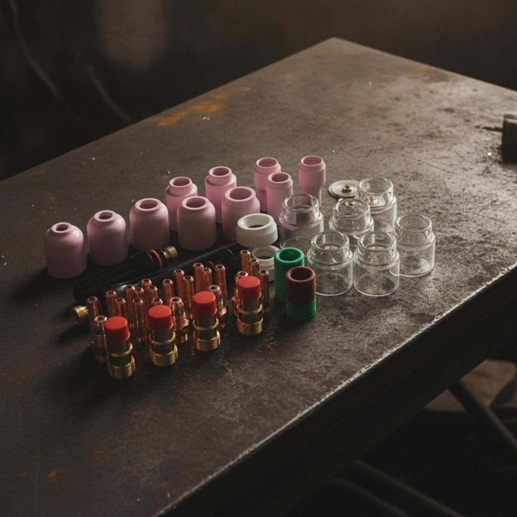 TIG Fusing Accessories Kit Organized Argon Torch Parts Sturdy for Workshop