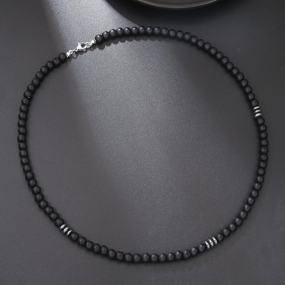 Summer Beach Bohemian Wood Chip Coconut Shell Necklace Men's Surf Necklace Simple Tribal Stainless Steel Necklace