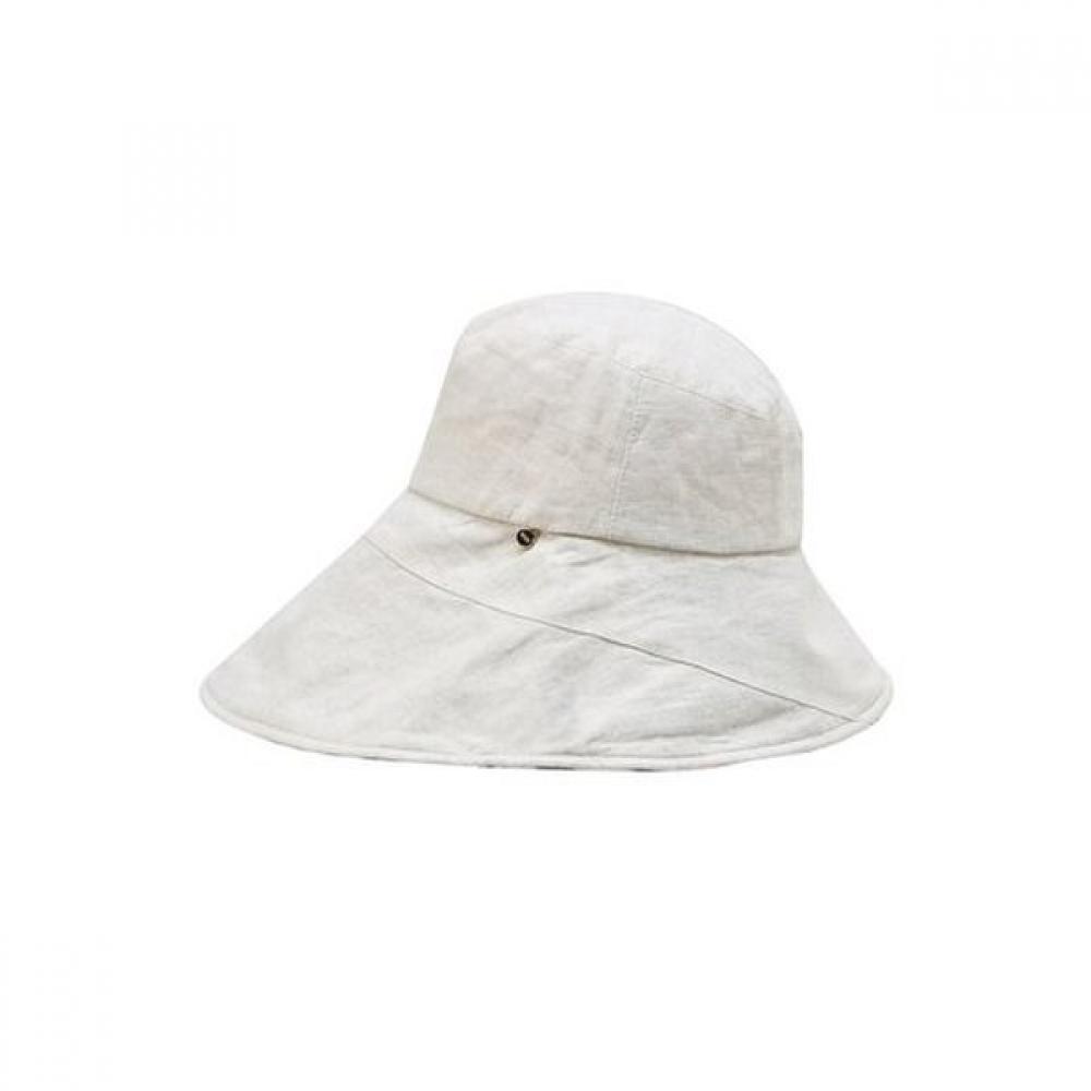 DakS Women S Beige Check contraSt Linen Floppy Hat Dbhe4e121i2