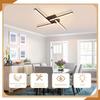 Plafonnier LED - NETTLIFE - 56,5 cm - Noir - 24W - 3000K (blanc chaud)