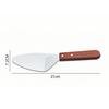 Multi-functional Stainless Steel BBQ Spatula with Wood Anti-slip Handle for Outdoor Grilling and Steak Frying