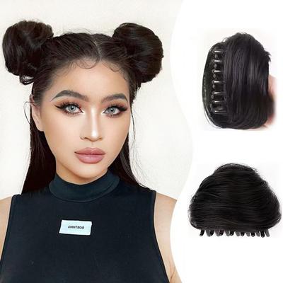 Cat Ear Ball Hair Bun Hair Claw Clips Synthetic Cat Ear Ball Hair Claws Natural Look Fake Hair Bun Hairpieces Hair Accessories