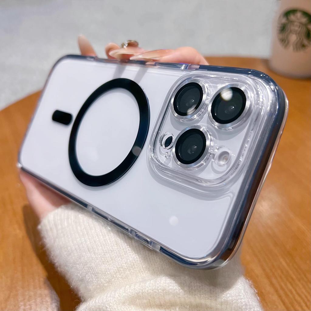 Applicable to iPhone11promax high-transparency anti-yellow transparent magnetic mobile phone case Apple 11 lens all-inclusive protective case