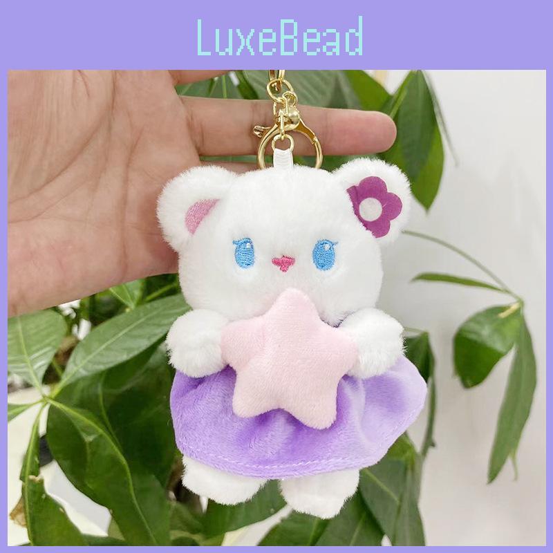 Bear Cartoon Cute Plush Toy Keychain With Short Fur For Kids And Adults Gifts