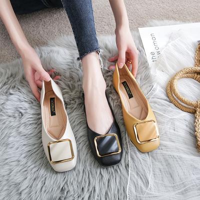 Schoenen met platte zolen, nieuwe dameschoenen voor lente en zomer, één voet op oma-schoenen, en beanie-schoenen met zachte zolen voor dames
