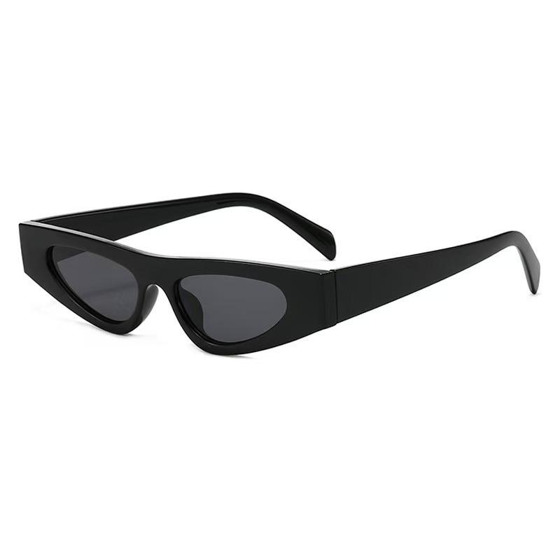 Cat Eye Narrow Frame Triangle Sunglasses Unisex Fashion Uv Protection Sunglasses For Small Face