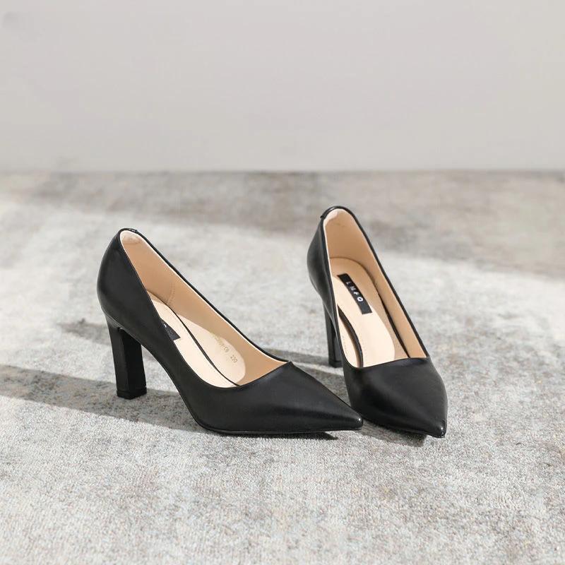 Fashion Women's Shoes Sexy Non Slip Ladies Pumps Square Heels Chic Point Spring Stylish Quick Delivery Beau Today Footwear Wholesale
