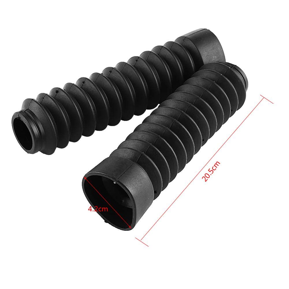 Motorcycle Front Fork Covers 205x42mm 1 Pair Gator Target Boot Shock Damping Dust Cover (Black)