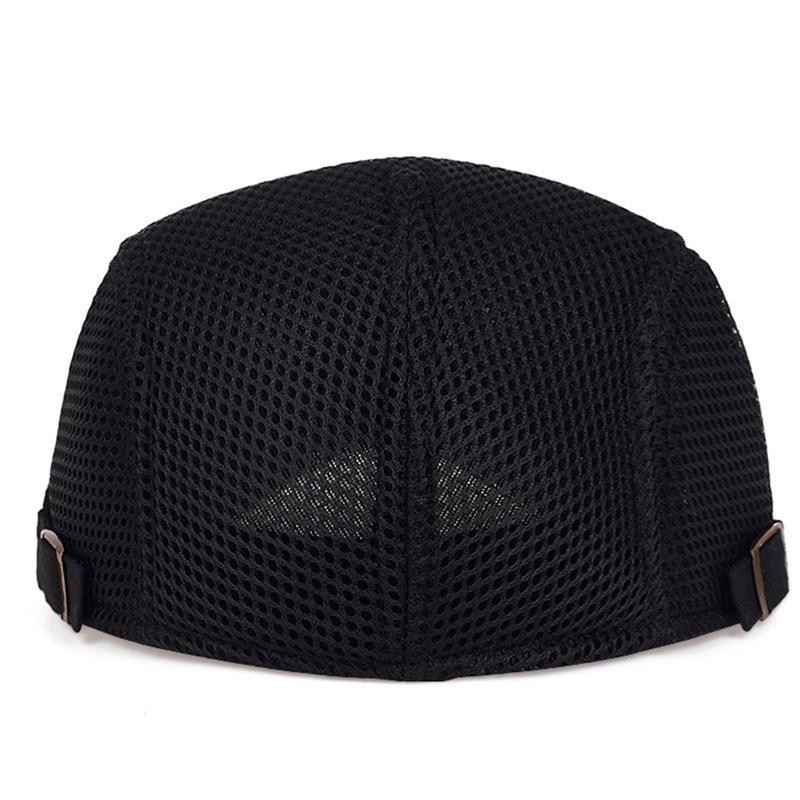 Men Mesh Newsboy Caps British Painters Hats Spring and Summer Ventilate Berets Adjustable Flat Cap Hip Hop Berets