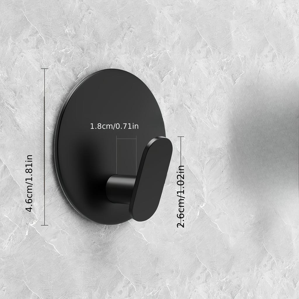 Toilet towel hooks, 2/4/6 adhesive hooks, stainless steel shower hooks, used for hanging bathrobes, loofah nets, jackets, clothes, hats