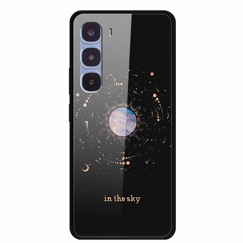 Funda de Lujo Para Infinix Hot 60 Pro X6885 Cubierta de Cristal Templado para Fundas de Teléfono Infinix Hot 60 Pro Animales de Moda Protectora Funda