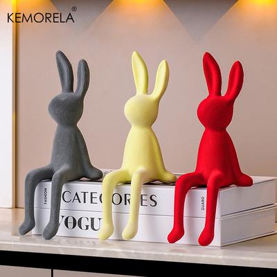 1 BUC Bucurie Ceramică de Lux Iepure Șezând cu Urechi Lungi Statuie Piesă de Artă de Înaltă Calitate pentru Casă Ornamente pentru Cameră pentru Decorarea Casei