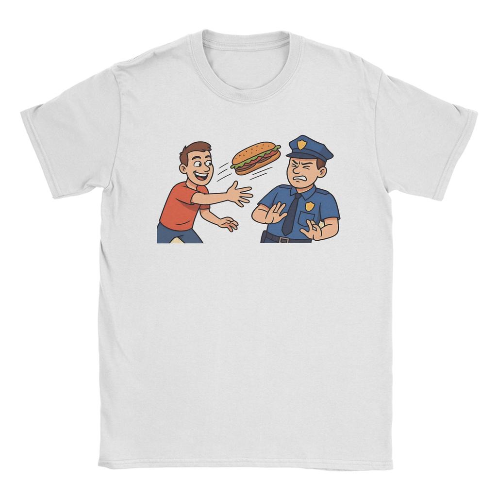 Dc Sandwich Guy T Shirt Summer  Trendy Cool T Shirts Men Pure Cotton Comfortable Oversized Top Tees Short Sleeve Y2K Retro