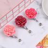Quality Lanyards Retractable Stationery ID Name Card Key Ring Badge Reel Rose Shape Badges Holder