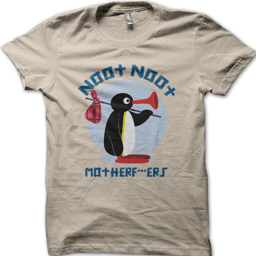 PINGU Noot Noot Motherf***ers funny cotton t-shirt 9024 S разноцветный