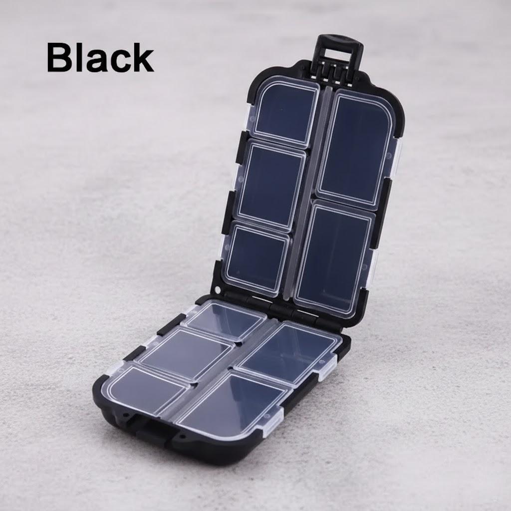 Multifunctional 10 Compartment Mini Fishing Tackle Box Spoon Hook Bait Storage Fishing Accessories Gear Box