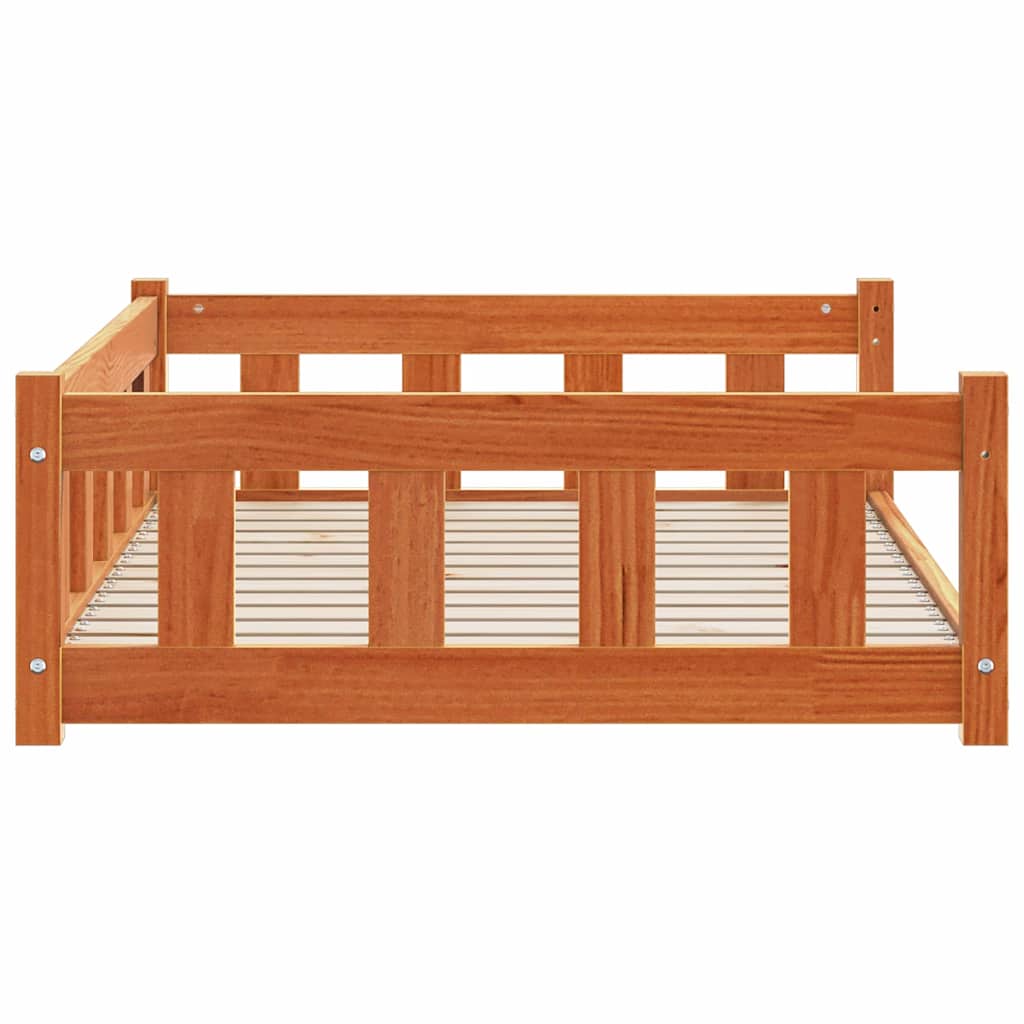 Hundebett Wachsbraun 100 x 70 x 28 cm Massivholz Kiefer