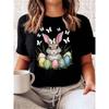 Camiseta de Manga Corta con Cuello Redondo para Mujer Estilo Urbano Moderno Casual Fiesta Primavera Verano Cómoda Moda Top