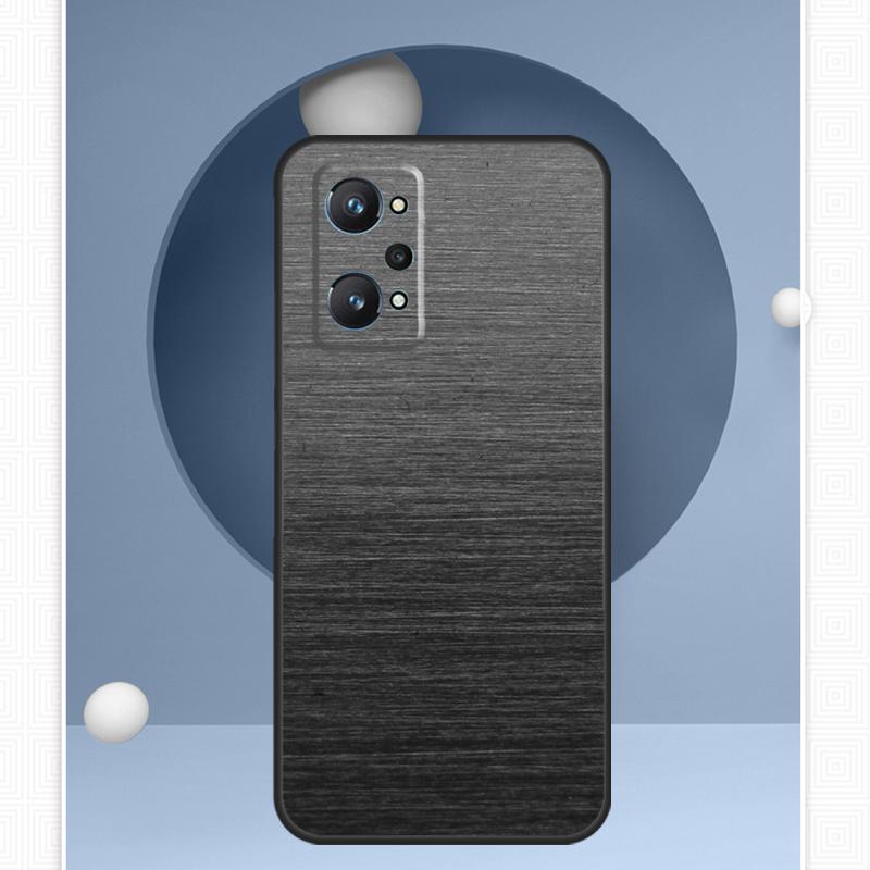 Brushed Metal Texture Steel Print For Realme C55 C33 C30 C21Y 10 Pro Plus GT Neo 5 3 3T Case For OnePlus 11 10 Pro Nord 2 2T
