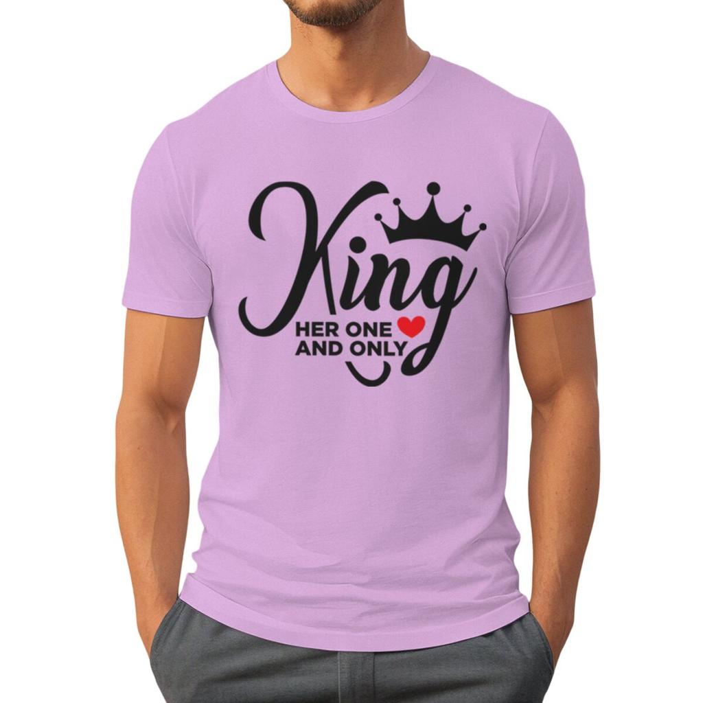 King Queen Hisher One And Only Print T Shirt Valentines Day Gifts Shirts Unisex Unisex King Queen Crown Couple Matching Tshirts