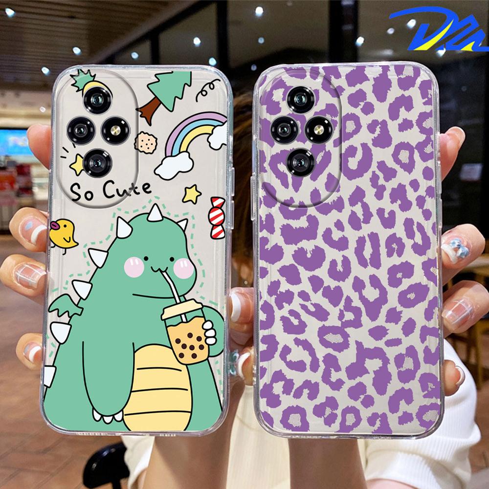 Colorful Leopard For Honor 200 90 Lite 50 70 X9 20 9X Marble Artistic Phone Case Transparent Clear Camera Protection Soft Cover