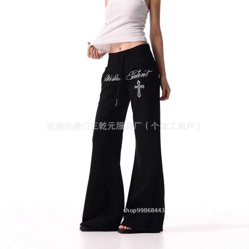 Womens Flared Straight Leg Casual Pants 2026 Comfort Relaxed Wide Trousers