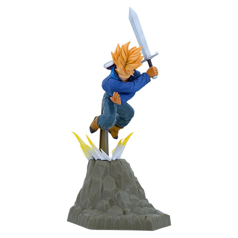 Anime Dragon Ball Z Super Saiyan Son Goku Vegeta Trunks Battle Statue PVC Action Figure Collection Model Kids Toys Doll Gifts