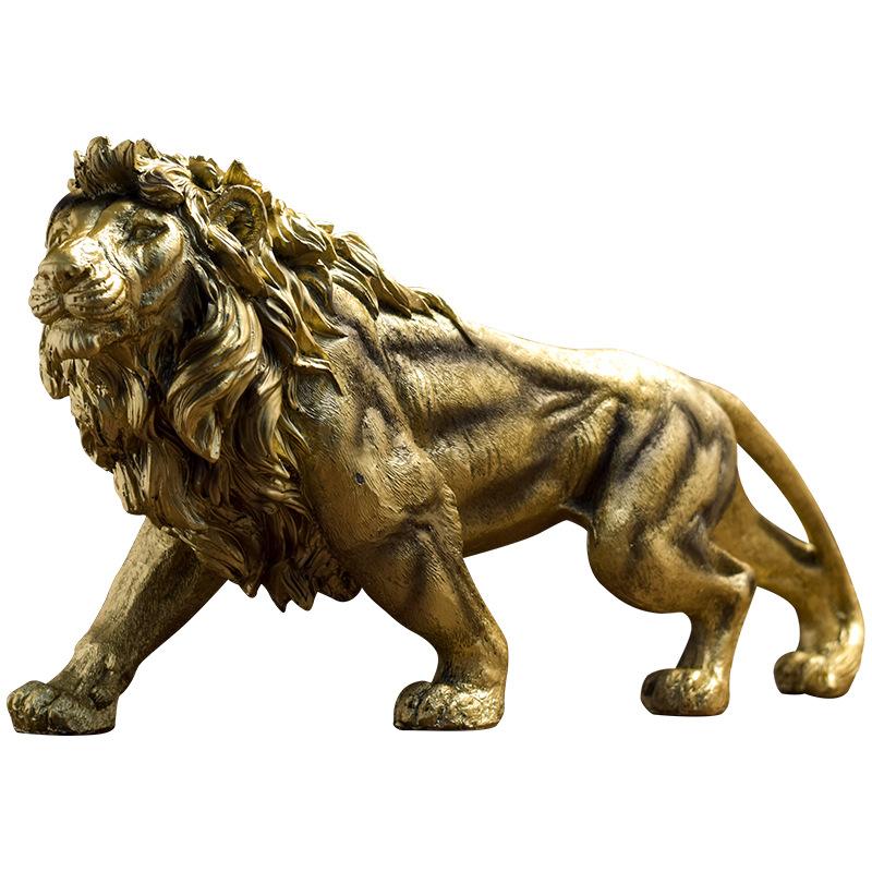 Lion Resin Handicraft Ornament TV Cabinet Restaurant Owner Office Living Room Entrance Decoration
